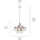 Silvarious 12 Light Polished Nickel Chandelier/Semi Flush Ceiling Light