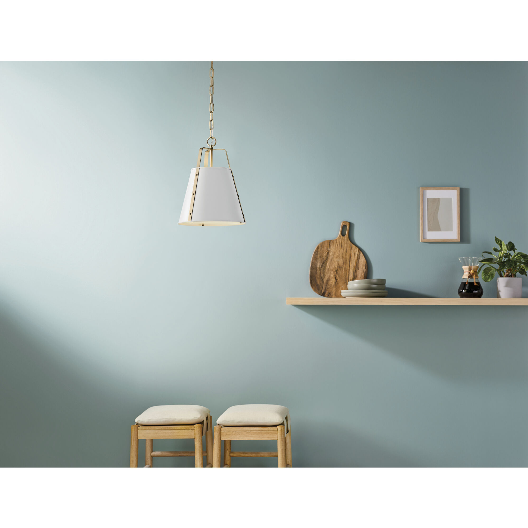 Etcher 1 Light White Pendant Ceiling Light