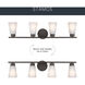 Stamos 4 Light 31 inch Black Bath Vanity Light Wall Light, 4 Arm