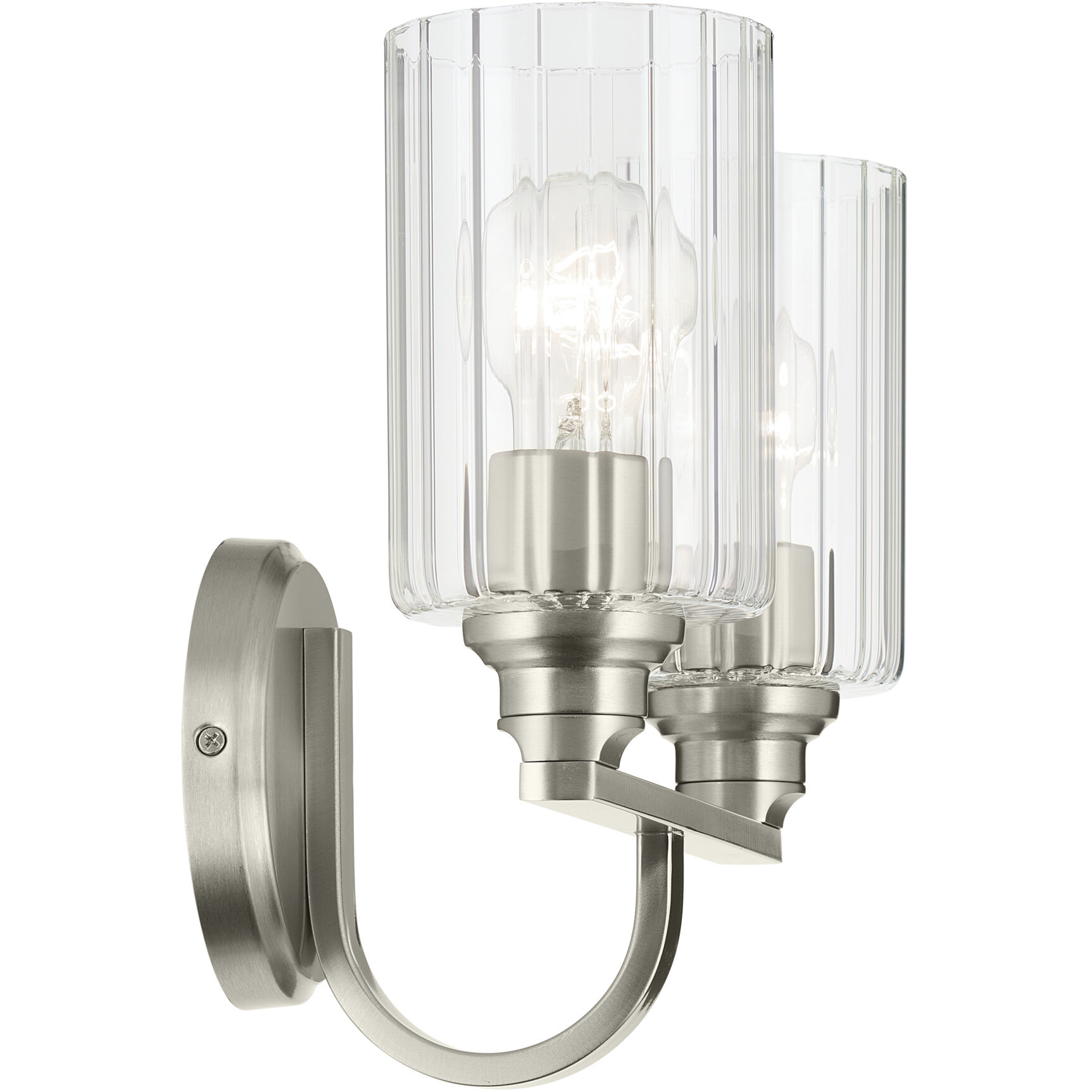 Gioe 2 Light 14.25 inch Brushed Nickel Vanity Light Wall Light