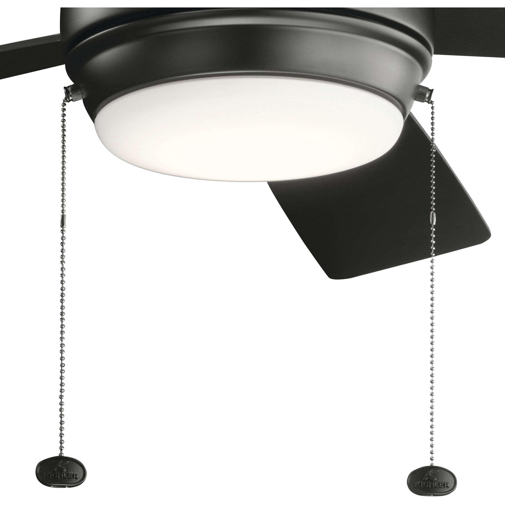 Starkk 52 inch Satin Black with Silver Blades Ceiling Fan