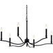 Malene 6 Light Black Chandelier Ceiling Light, 1 Tier Small