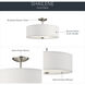 Shailene 3 Light 18 inch Brushed Nickel Semi Flush Light Ceiling Light