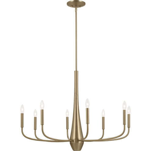 Deela LED 36 inch Champagne Bronze Chandelier Ceiling Light in Brushed Gold and Champagne Bronze