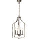 Morrigan 4 Light 15 inch Brushed Nickel Mini Chandelier Ceiling Light