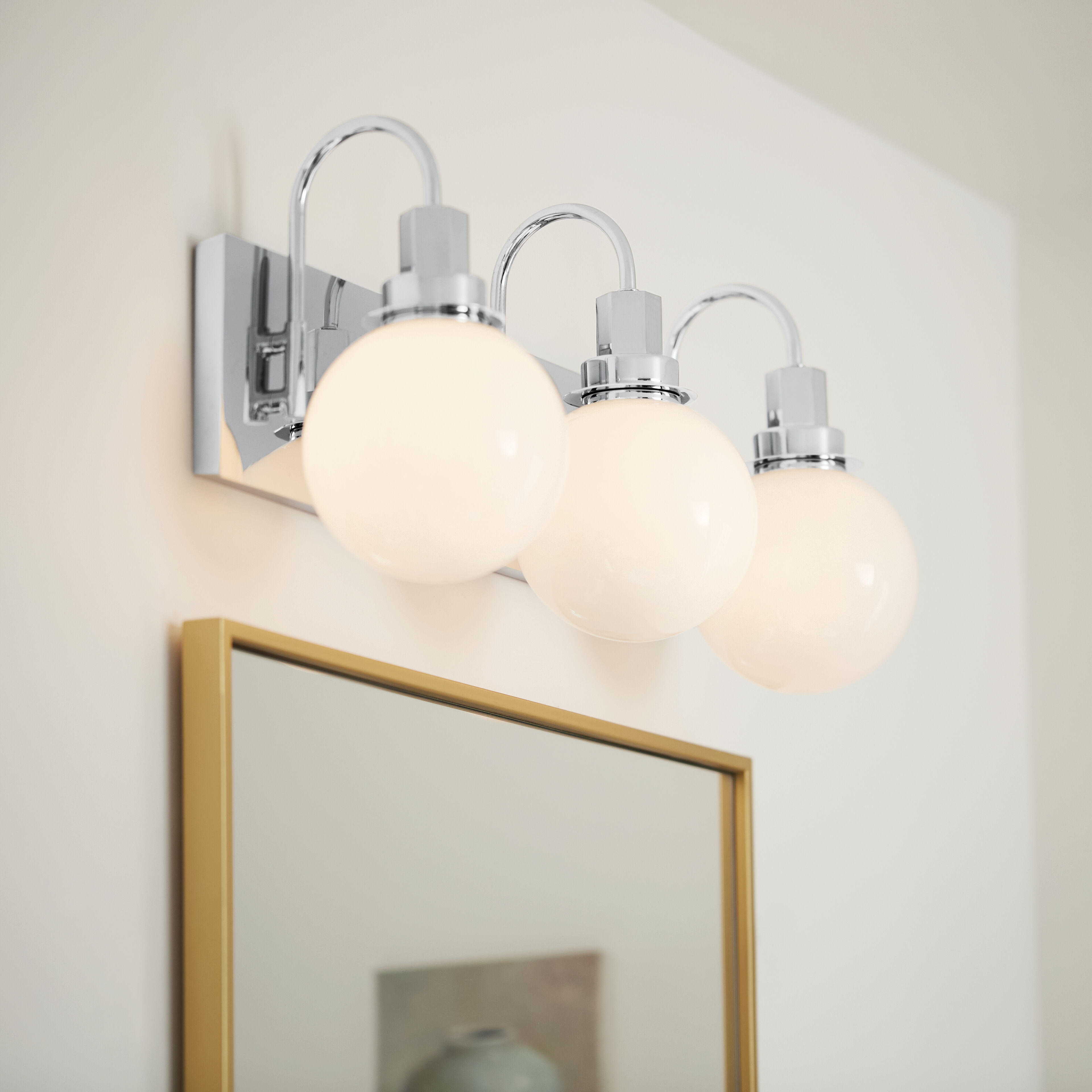 Hex LED 22.75 inch Chrome Bathroom Vanity Light Wall Light