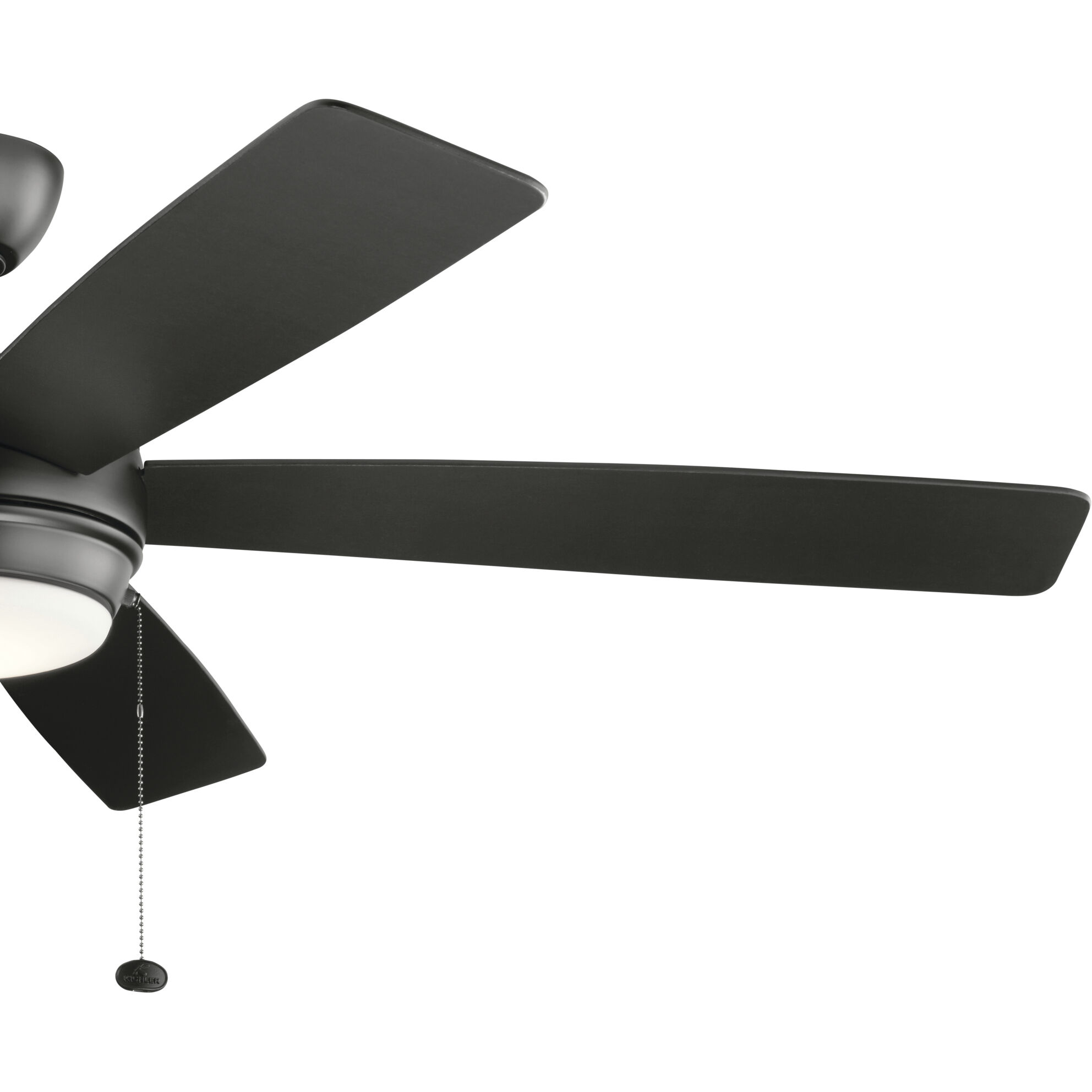 Starkk 60 inch Satin Black with Silver Blades Ceiling Fan