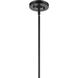 Laria 1 Light Black Pendant Ceiling Light in Opal