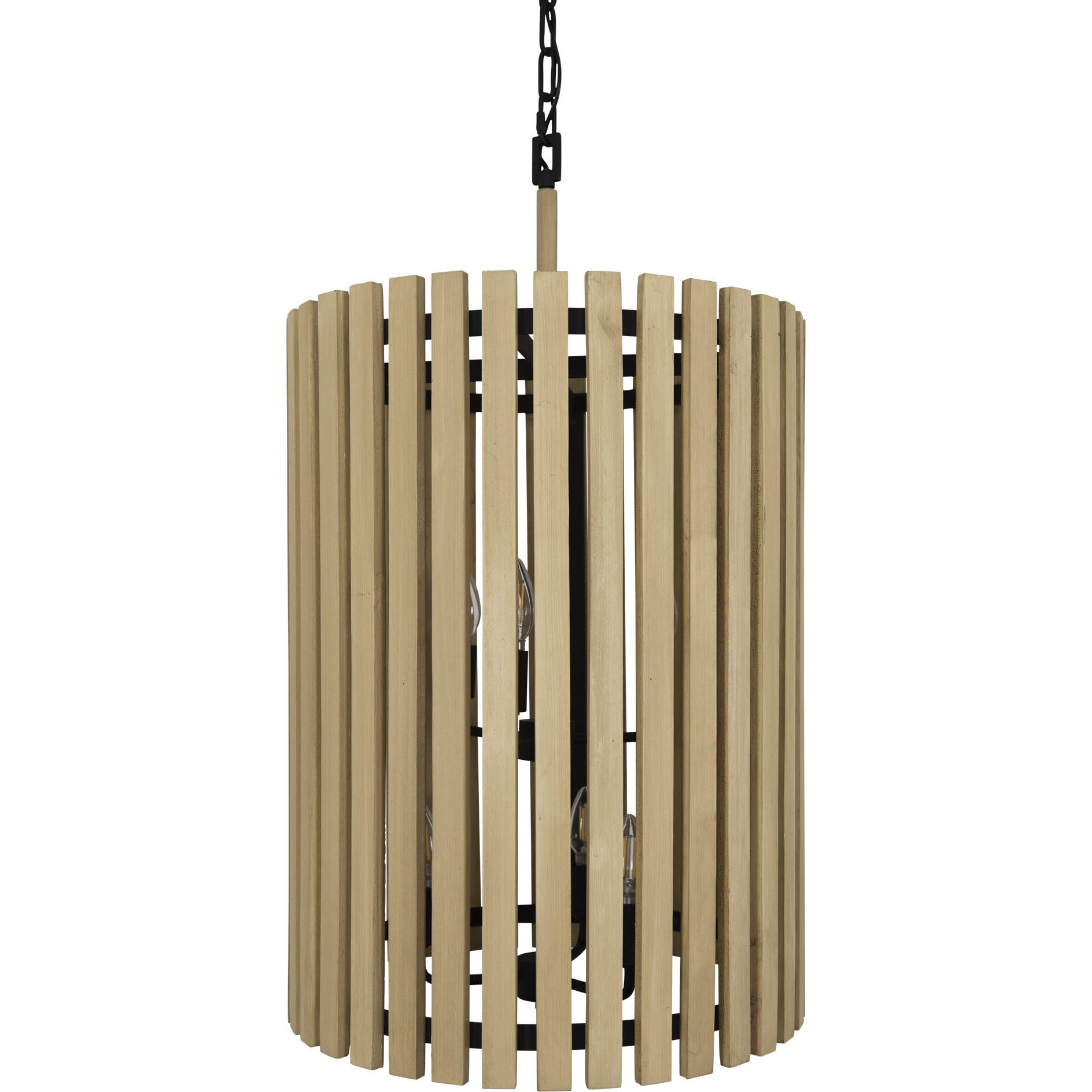 Suratto 6 Light 18 inch Matte Black and Honey Blonde Foyer Pendant Ceiling Light in Matte Black/Honey Blonde