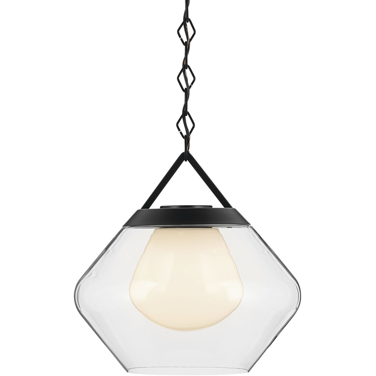 Nella 1 Light Black Pendant Ceiling Light