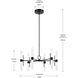 Riven LED Black Chandelier Ceiling Light