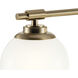 Benno 3 Light 24.5 inch Champagne Bronze Bath Bracket Wall Light, 3 Arm