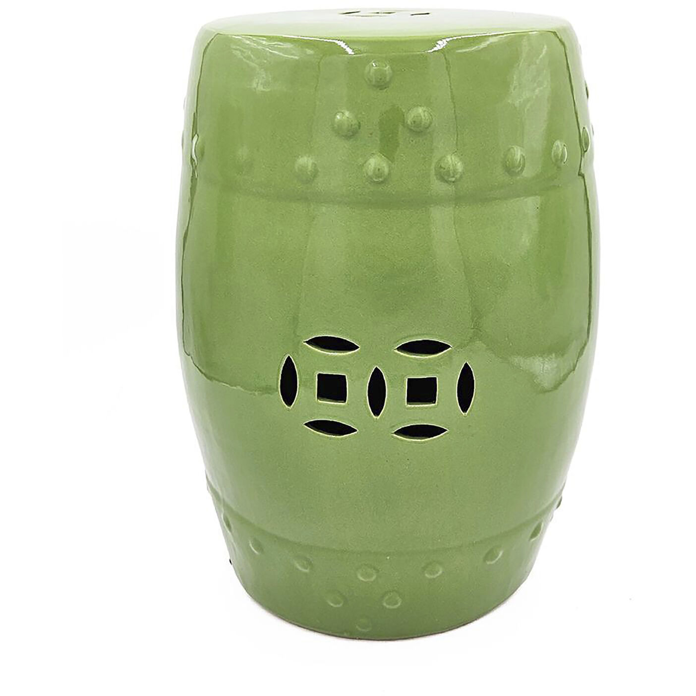 Barrel 17.7 inch Green Stool