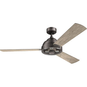 Pinion 60 inch Anvil Iron with Dist Antiq Gray Blades Ceiling Fan