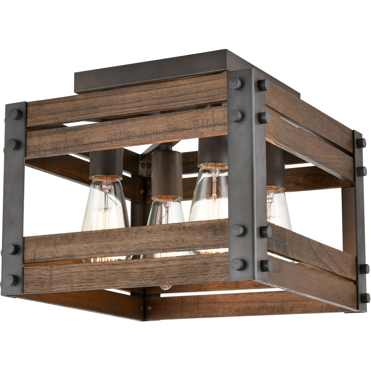 Austin LED 8.75 inch Aged Gun Metal Flush Mount Ceiling Light