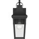 Cleary 1 Light 16 inch Textured Black Outdoor Wall Light
