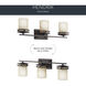 Hendrik 3 Light 24 inch Olde Bronze Wall Mt Bath 3 Arm Wall Light in Light Opal