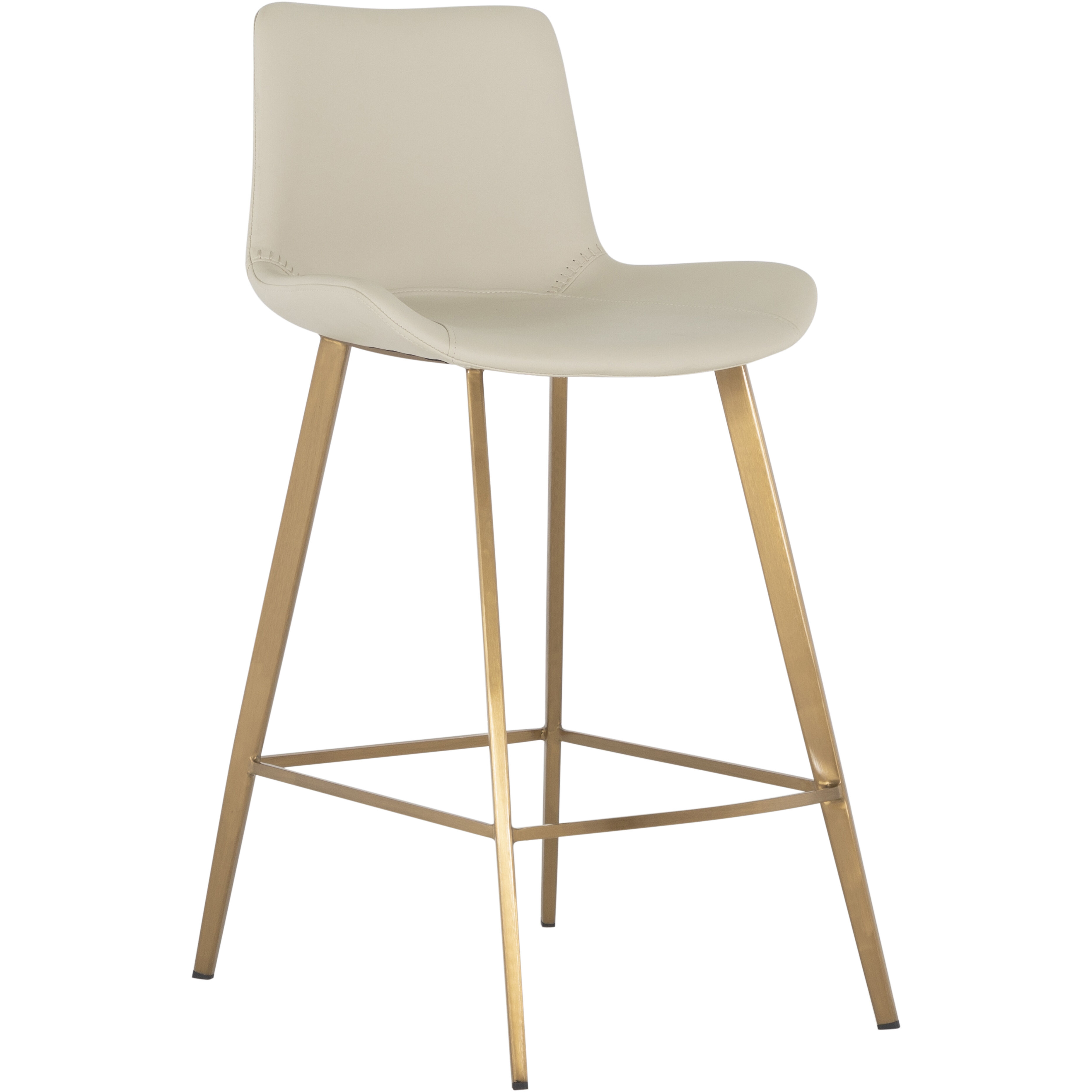 Hines 35.75 inch White & Ivory / Yellow Bar Counter Stool