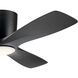 Volos 48 inch Satin Black Ceiling Fan