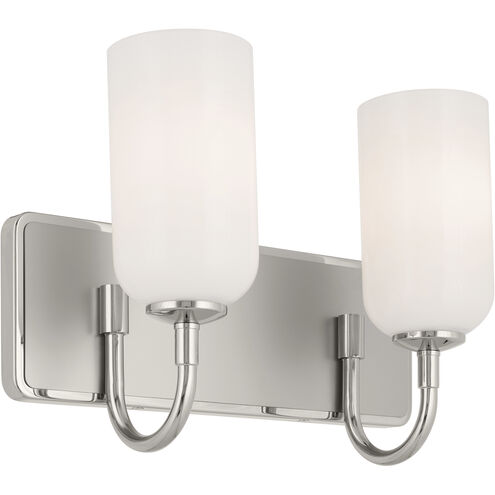 Solia LED 14.25 inch Polished Nickel with Satin Nickel Bathroom Vanity Light Wall Light