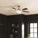 Vinea 52 inch Brushed Stainless Steel with Black Blades Ceiling Fan