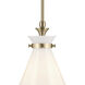 Laria 1 Light Champagne Bronze Pendant Ceiling Light in Opal