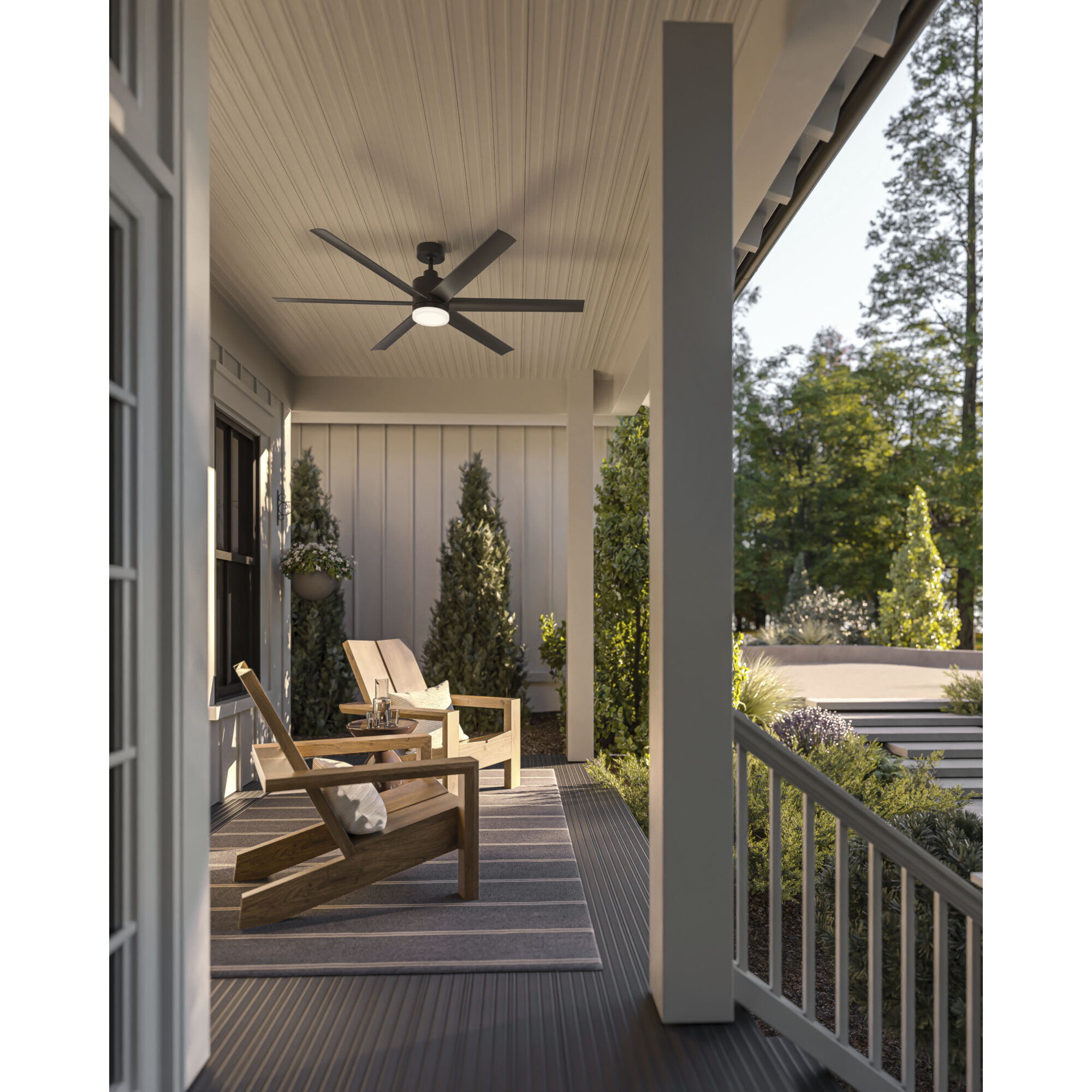 Loa 65 inch Satin Black Ceiling Fan