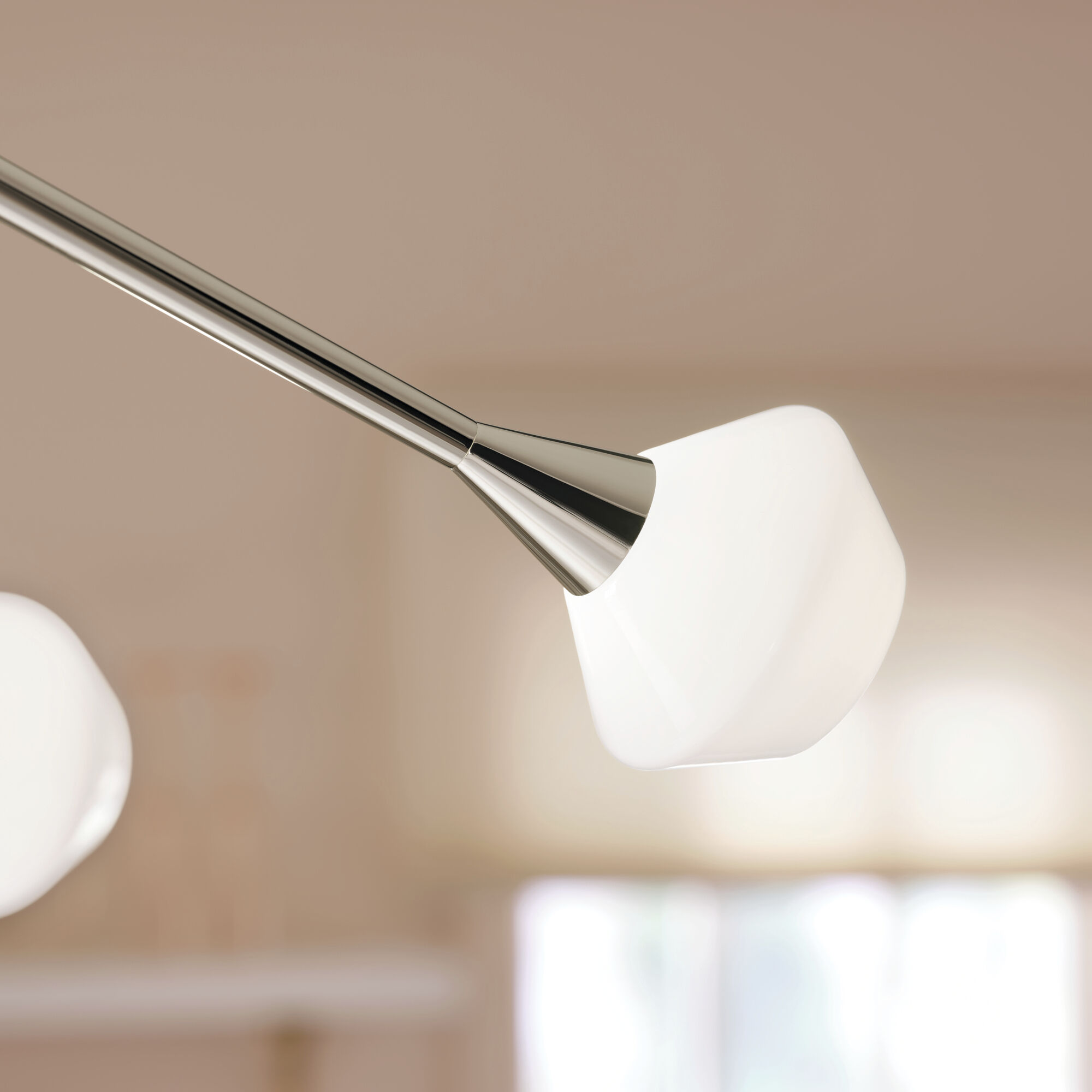 Cassius 4 Light 5.25 inch Polished Nickel Chandelier Ceiling Light, Convertible