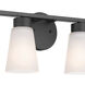 Stamos 4 Light 31 inch Black Bath Vanity Light Wall Light, 4 Arm