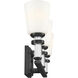 Rosalind 3 Light 23.75 inch Black Bath Vanity Light Wall Light