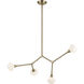 Cassius 4 Light 5.25 inch Champagne Bronze Chandelier Ceiling Light, Convertible