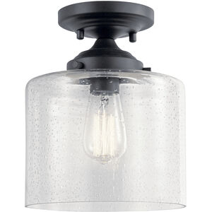 Winslow 1 Light 9 inch Black Semi Flush Light Ceiling Light