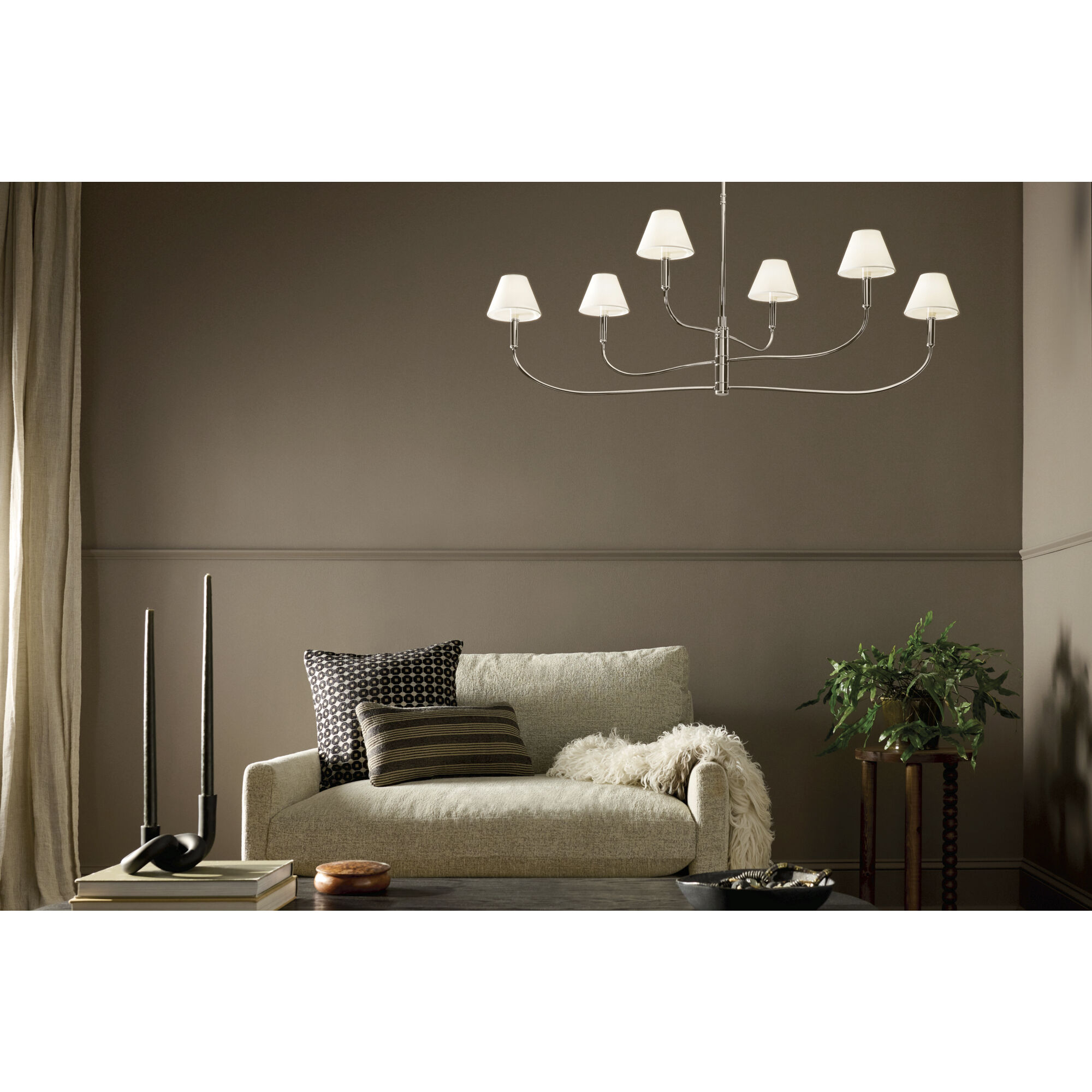 Eadie 6 Light 6 inch Polished Nickel Chandelier Ceiling Light