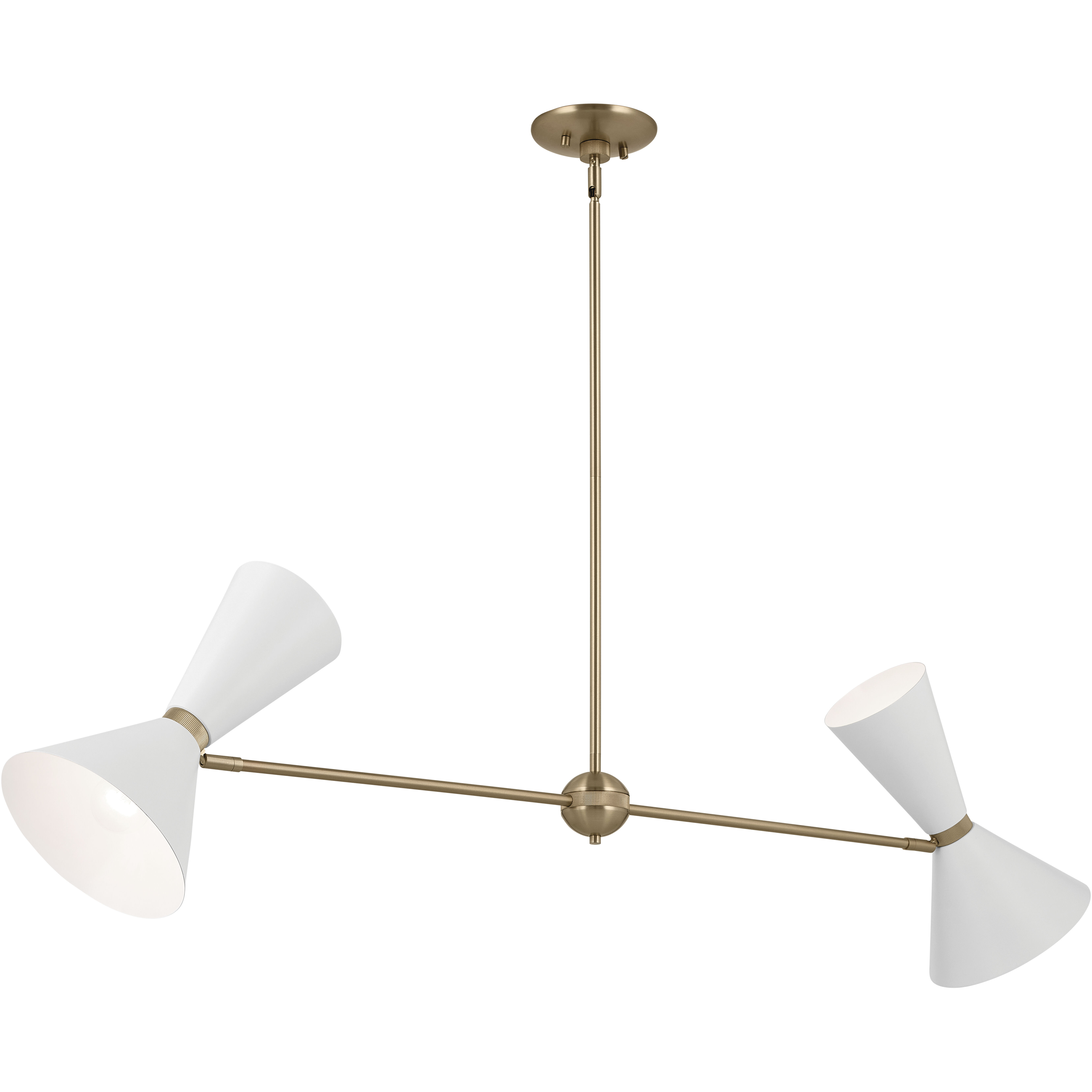 Phix LED 8.75 inch Champagne Bronze with White Chandelier Linear Ceiling Light