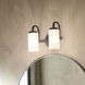 Kennewick 2 Light 13.25 inch Black Bath Vanity Light Wall Light