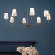 Pallas 8 Light 42.75 inch Brushed Natural Brass Chandelier Ceiling Light