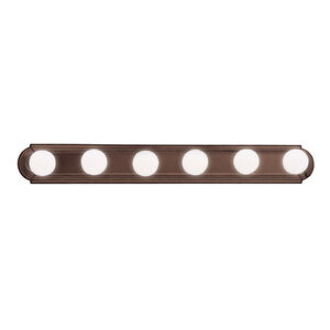Independence 6 Light 36 inch Tannery Bronze Bath Strip Wall Light