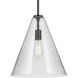 Everly 1 Light Black Pendant Ceiling Light