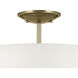 Shailene 3 Light Natural Brass Semi Flush Light Ceiling Light