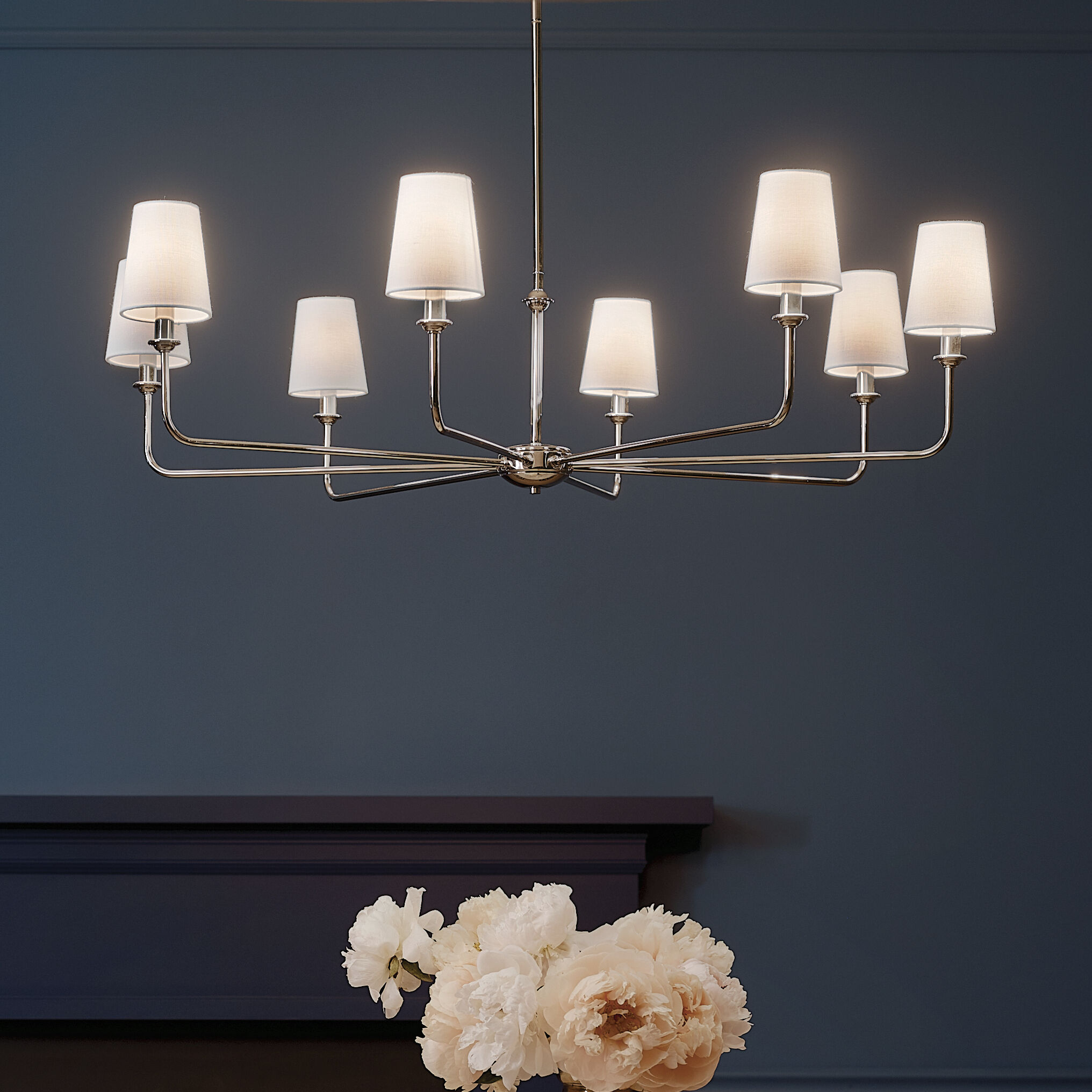 Pallas 8 Light 42.75 inch Polished Nickel Chandelier Ceiling Light