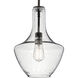 Everly 1 Light 11 inch Olde Bronze Pendant Ceiling Light in Clear Seeded