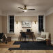 Ridley Ii 52 inch Natural Brass with Cherry Blades Ceiling Fan