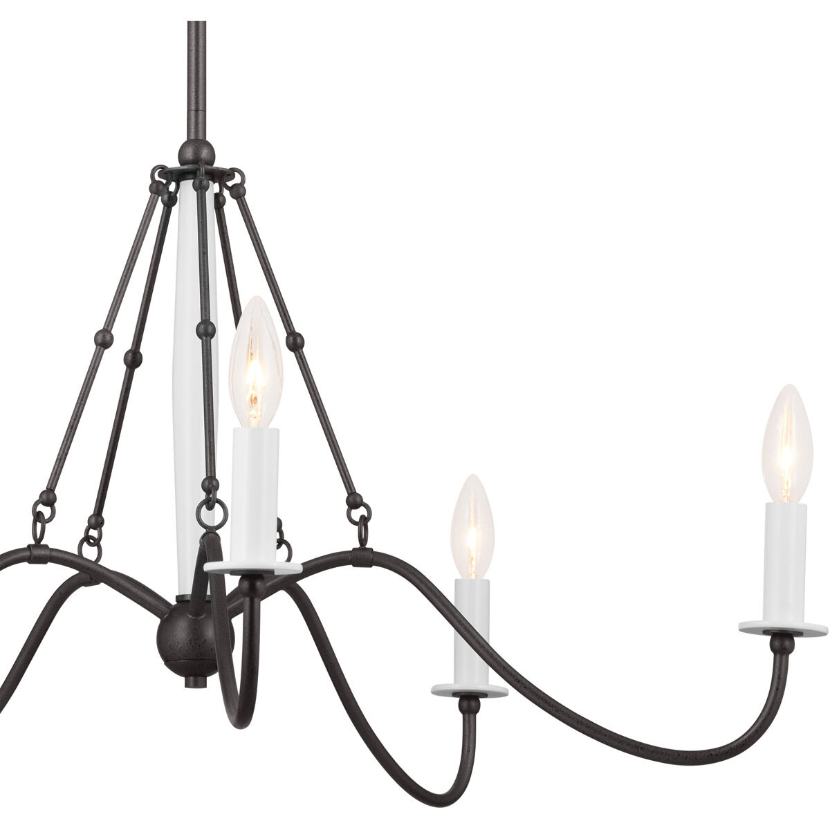 Homestead Freesia 5 Light 31 inch Anvil Iron Chandelier Ceiling Light, Freesia