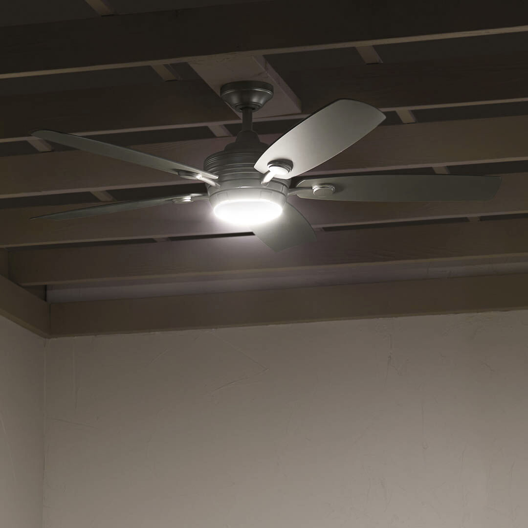 Tranquil 56 inch Brushed Nickel with Silver Blades Ceiling Fan