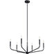 Madden 6 Light Black Chandelier Ceiling Light, 1 Tier Medium