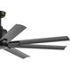 Breda 65 inch Satin Black Ceiling Fan