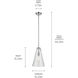 Everly 1 Light Chrome Pendant Ceiling Light