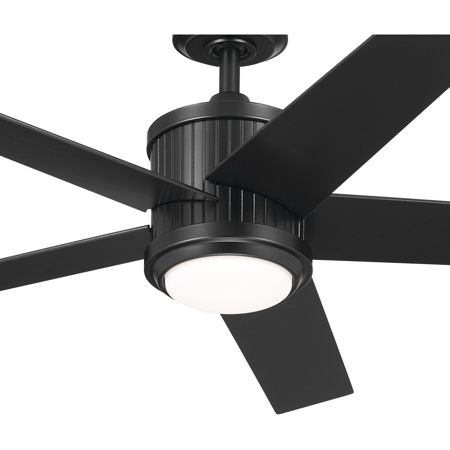 Brahm 48 inch Satin Black with Satin Black/Silver Blades Ceiling Fan