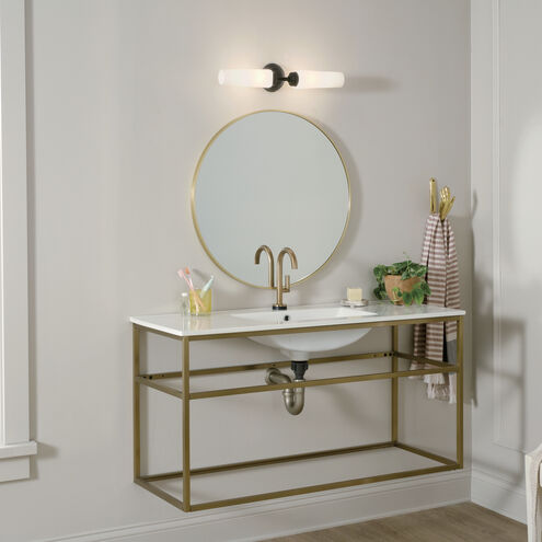 Truby 2 Light 20.75 inch Black Bath Vanity Light Wall Light