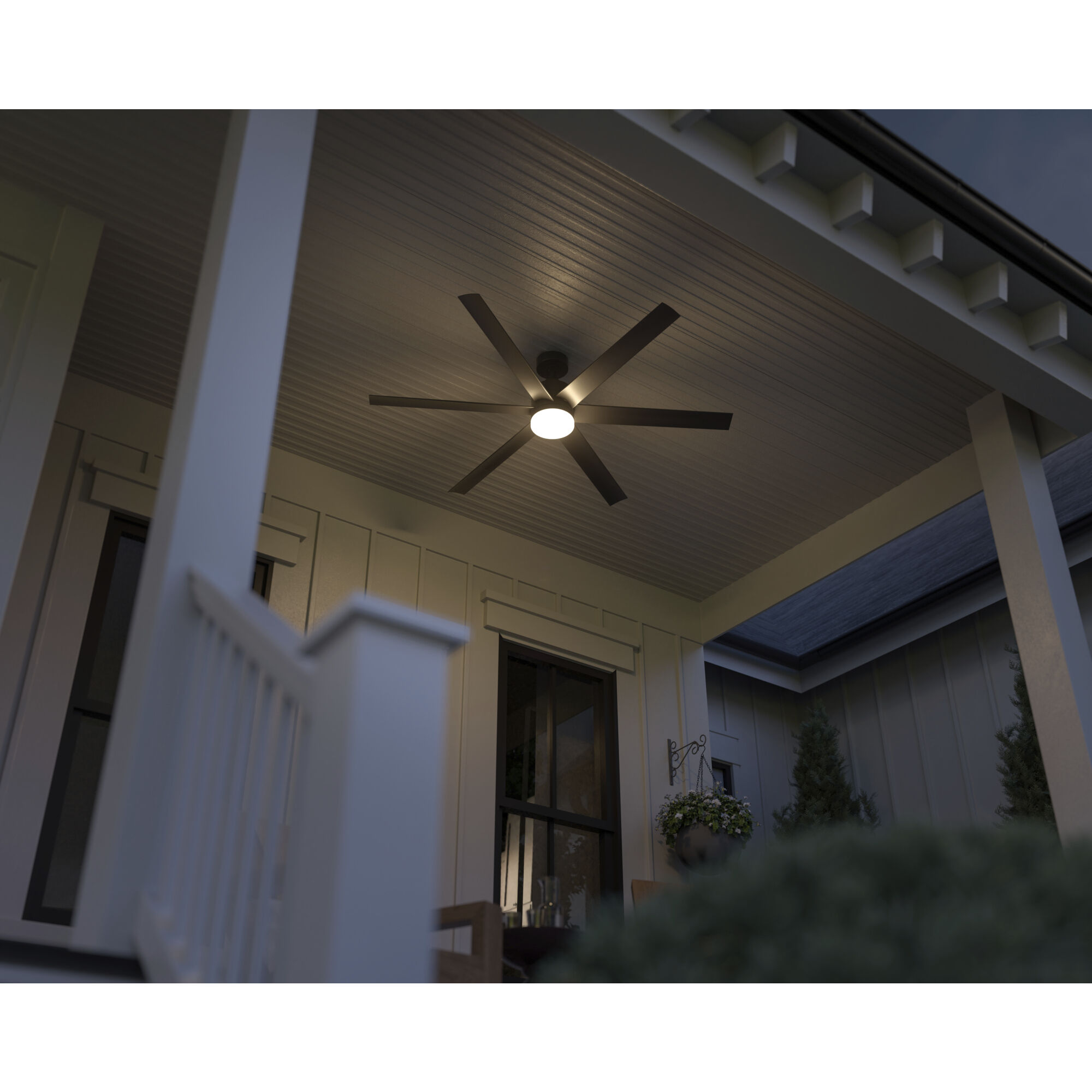 Loa 65 inch Satin Black Ceiling Fan